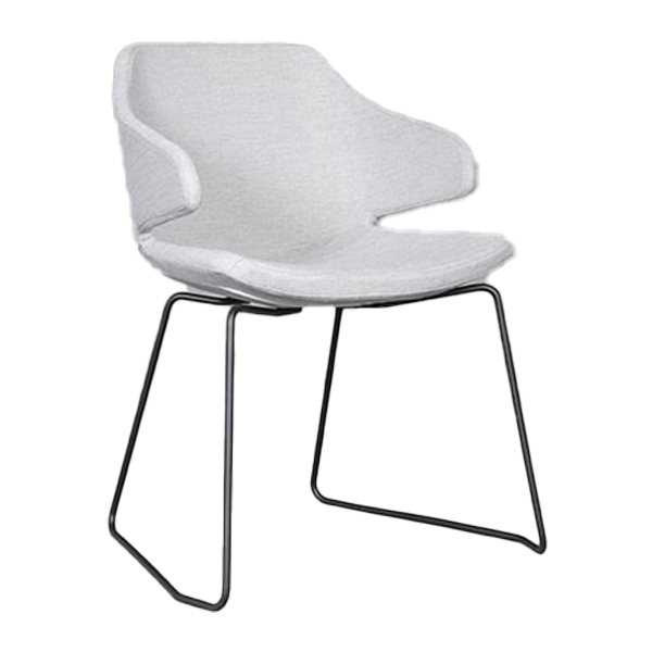 صندلی کنفرانسی لیو مدل Q63 به رنگ طوسی و پایه کروم