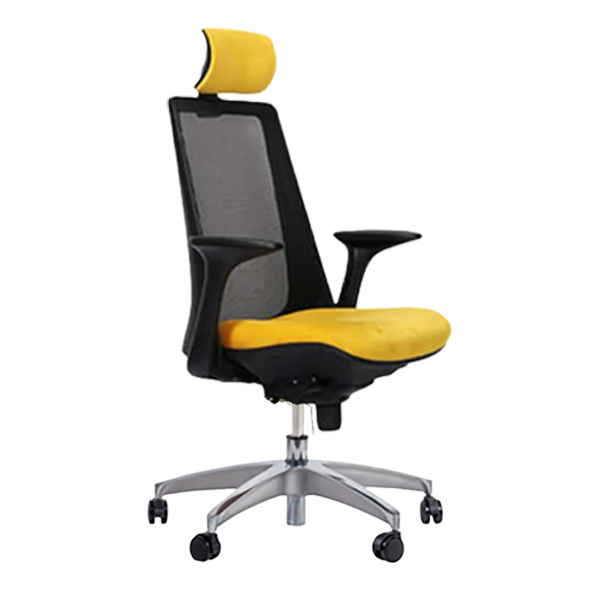 صندلی کارشناسی مدل I81SPU برند Live با نشیمن زرد