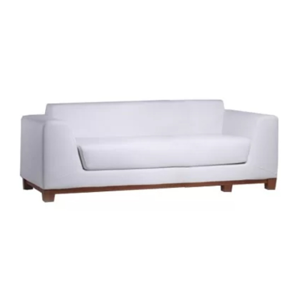 مبل اداری سه نفره لیو مدل V88h با روکش سفید