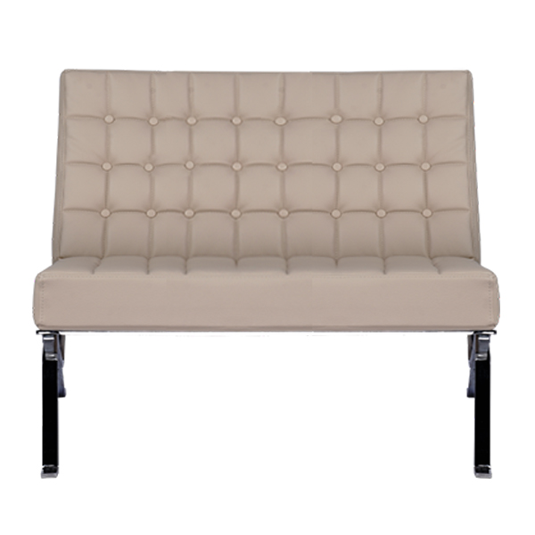 مبل دو نفره اداری راد سیستم مدل S213-2 با روکش کرم