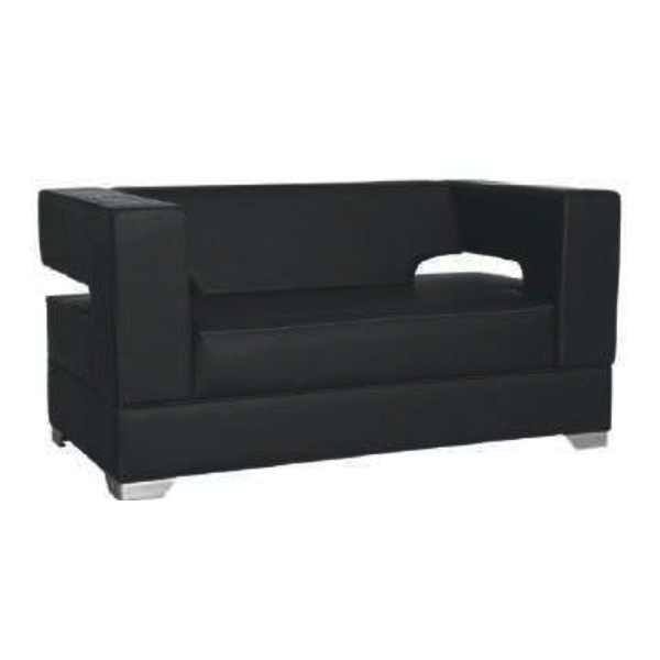 مبل دو نفره اداری راد سیستم مدل S208-2 با روکش مشکی