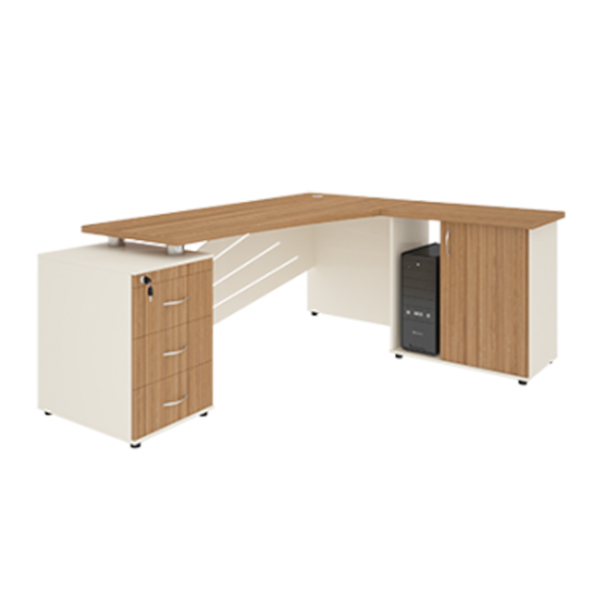 میز کارشناسی میکرون مدل EX-06 در رنگ های قهوه ای سفید