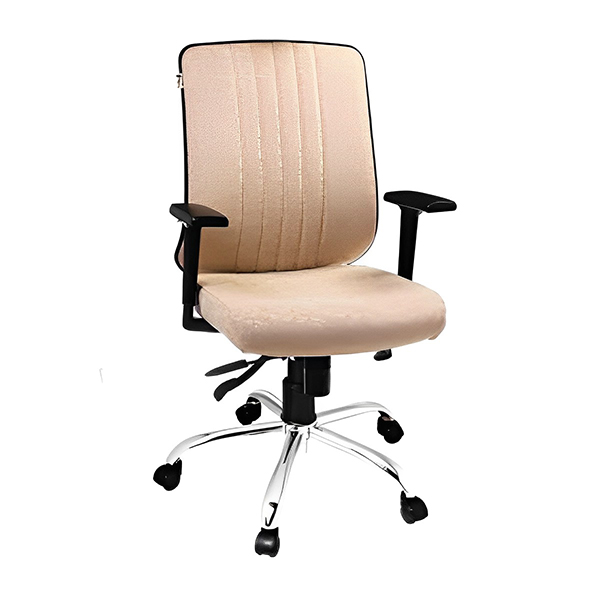 صندلی کارشناسی راحتیران مدل S 2515 با روی کرمی رنگ