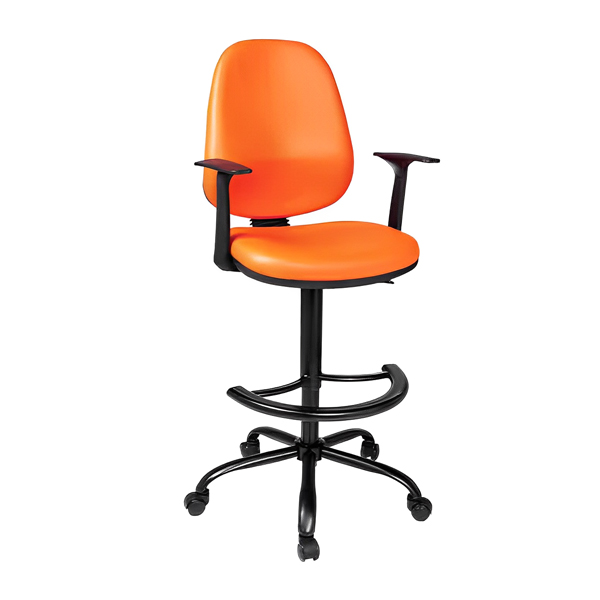 صندلی کانتر راحتیران مدل F 709 با پایه و رکاب مشکی