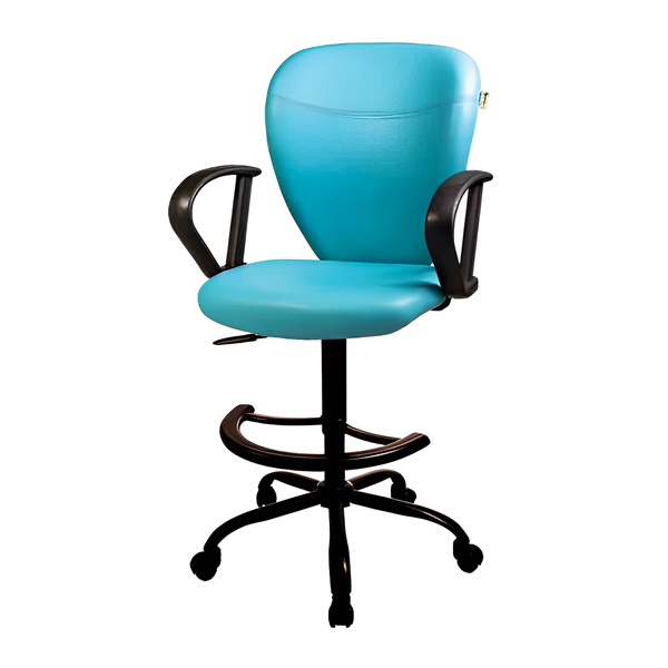 صندلی کانتر راحتیران مدل F 735 دارای پایه و رکاب مشکی الکترواستاتیک