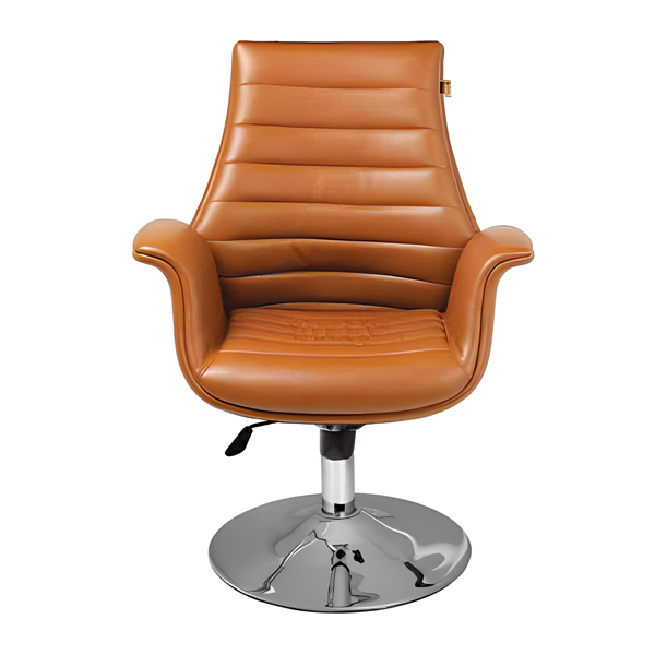 صندلی کارشناسی راحتیران مدل S 3590B با پایه بشقابی کروم