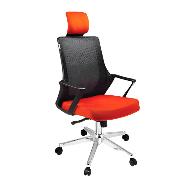 صندلی مدیریتی راحتیران مدل T 2315 با هدرست و نشیمن قرمز