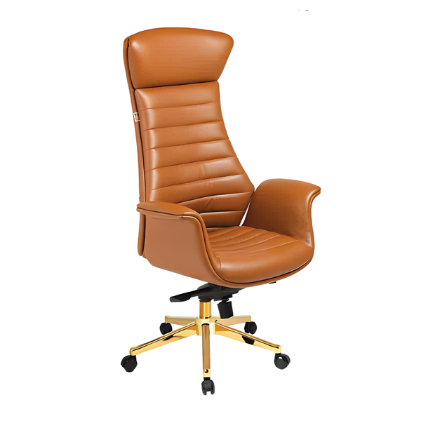 صندلی مدیریتی راحتیران مدل T 3590 با پنج پر طلایی