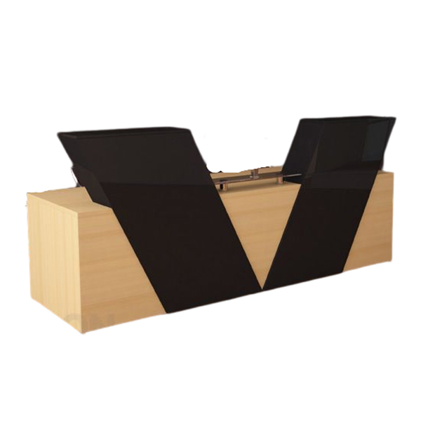 میز پذیرش میکرون مدل R-06 با جنس بدنه ام دی اف