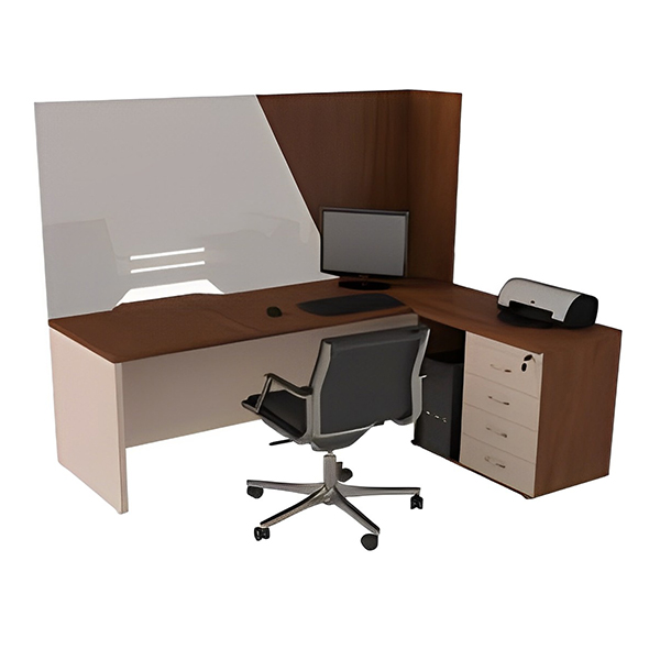 میز کانتر بانکی میکرون مدل BC-04 با جنس ام دی اف