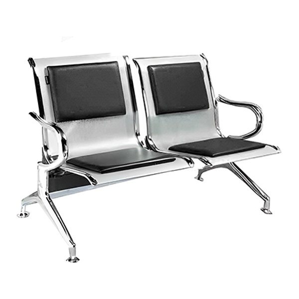صندلی انتظار دو نفره راحتیران مدل W 202T با پشتی و کفی