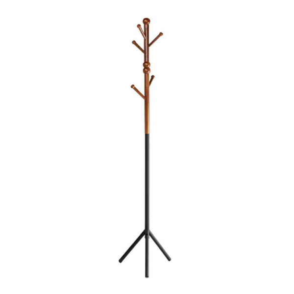 آویز لباس راحتیران مدل بامبو H355 با چوب قهوه ای