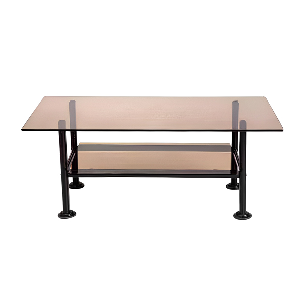 میز جلومبلی اداری راحتیران مدل B 22 دارای دو طبقه شیشه ای