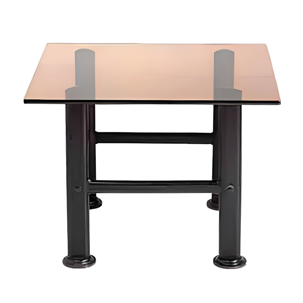 میز عسلی اداری راحتیران مدل S 21 دارای شیشه برنز