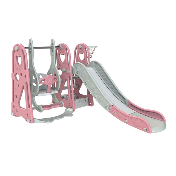 تاب سرسره کودک ساحل مدل هپی صورتی و طوسی