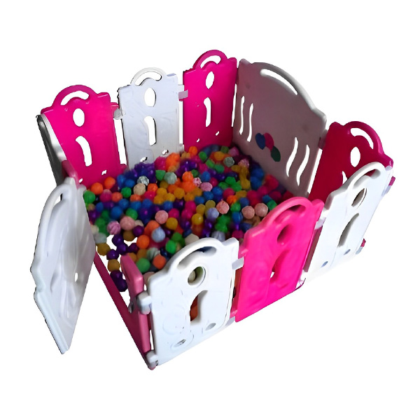 خانه بازی کودک ساحل مدل دلفین با لت های صورتی و سفید