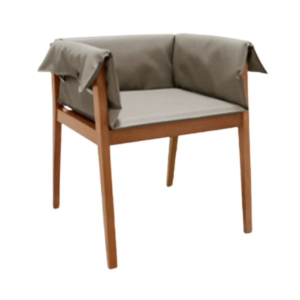 صندلی ناهارخوری جهانتاب مدل لوی با پایه های چوبی