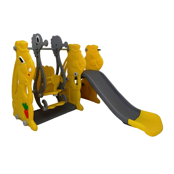 تاب سرسره کودک ساحل مدل سنجاب زرد و طوسی