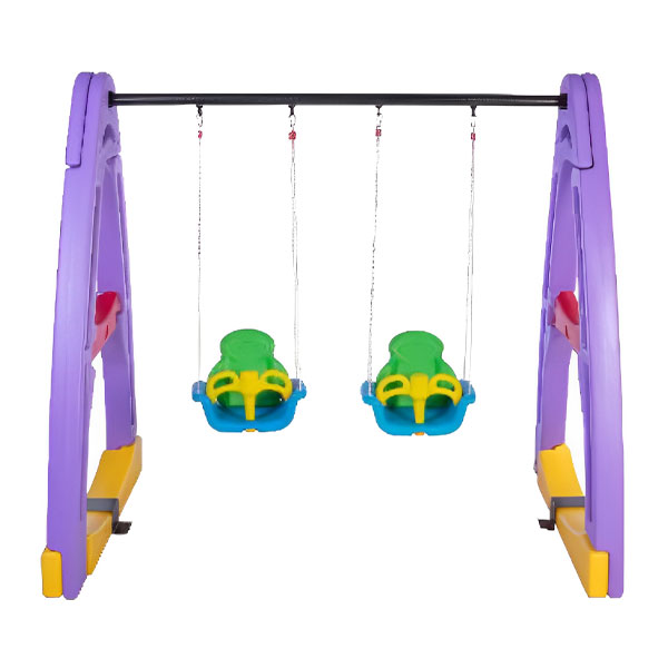 تاب کودک ساحل مدل کشتی با رنگ های بنفش-زرد-سبز