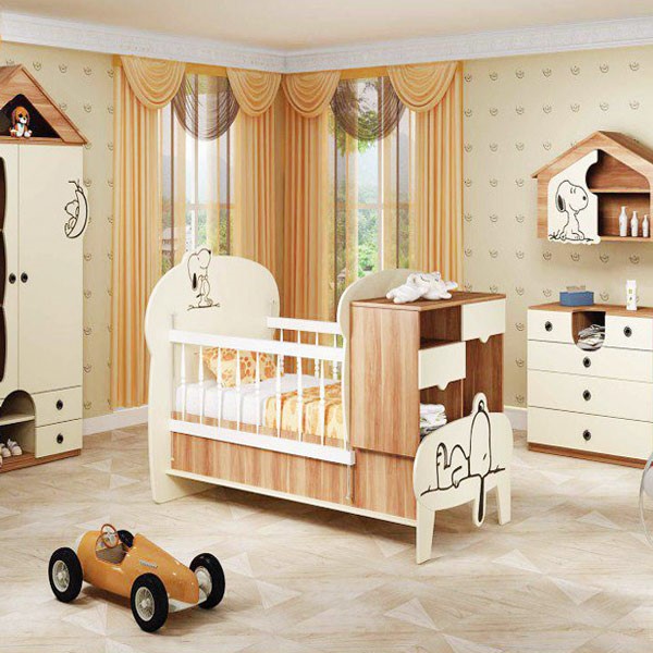 تخت خواب کودک و نوزاد- اسباب بازی-پرده