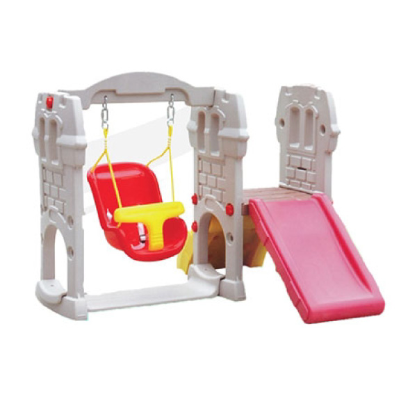 تاب سرسره کودک ساحل مدل قلعه با رنگ سفید و طرحی جذاب