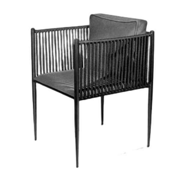 صندلی رستورانی جهانتاب مدل زنیت با رنگ مشکی