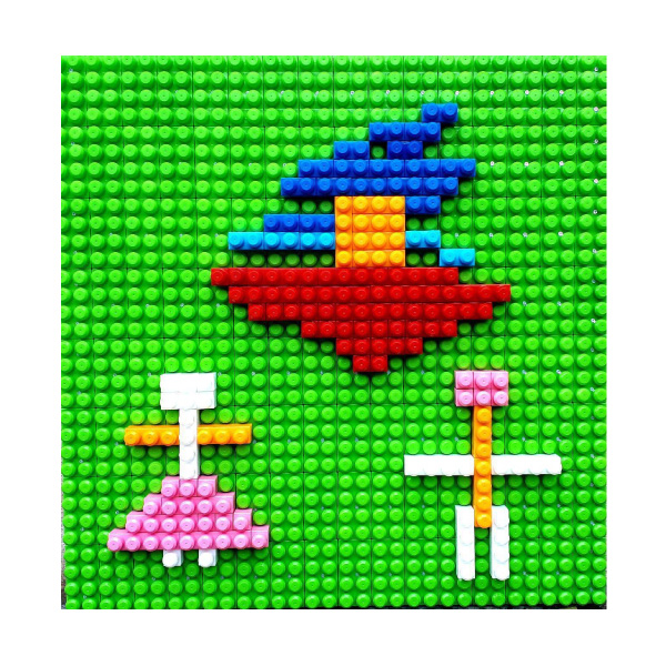 صفحه لگو ساحل مدل دیواری با رنگ سبز