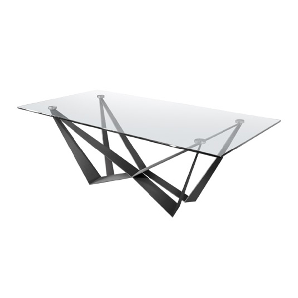 میز ناهارخوری جهانتاب مدل فالکن 6 نفره با رویه شیشه