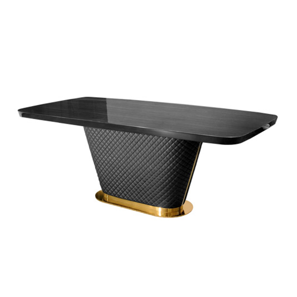 میز ناهارخوری جهانتاب مدل کریستال 6 نفره با رنگ مشکی