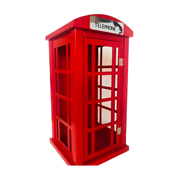 اسباب بازی باجه تلفن ساحل با رنگ قرمز