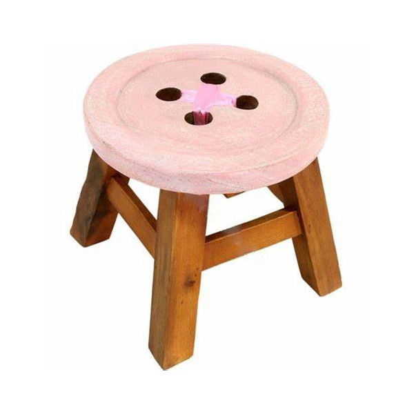 صندلی کودک ساحل مدل دکمه ای با نشیمن صورتی