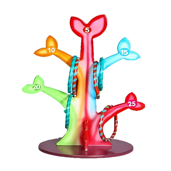 پرتاب حلقه کودک ساحل با رنگ بندی شاد