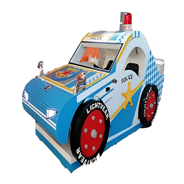 ماشین پلیس ساحل مدل چوبی آبی