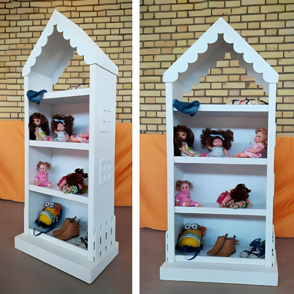 قفسه کودک ساحل مدل کلبه ای در دو نما