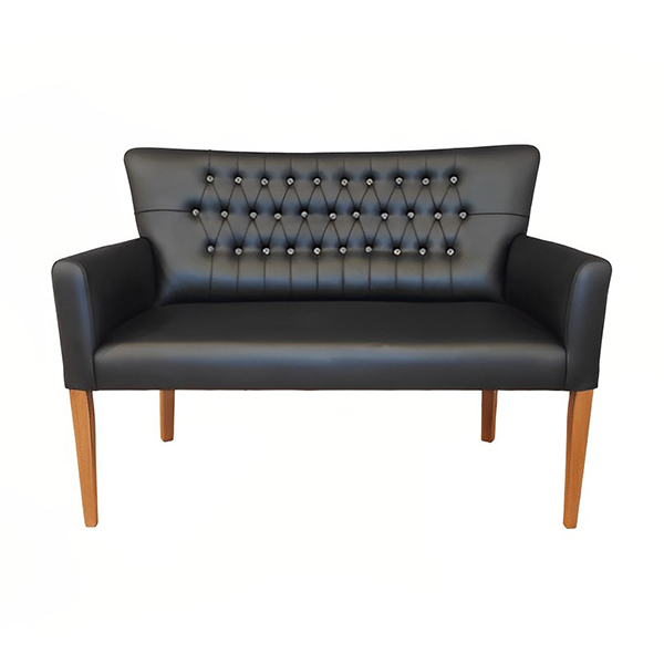 مبل دو نفره نظری مدل Lamse با روکش مشکی