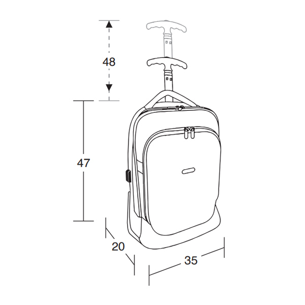 ابعاد کوله پشتی مایان نیلپر مدل NTLB113