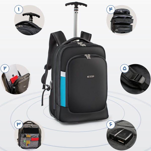 اجزای مختلف کوله پشتی مایان نیلپر مدل NTLB113