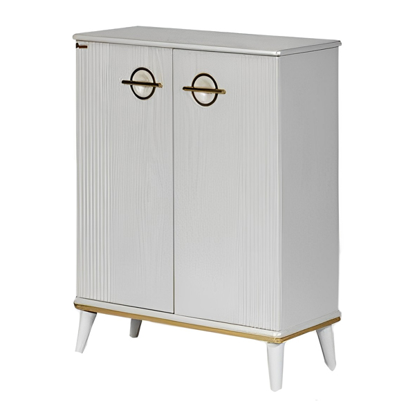 جاکفشی پارمیس آراد چوب مدل 938 با رنگ سفید صدفی