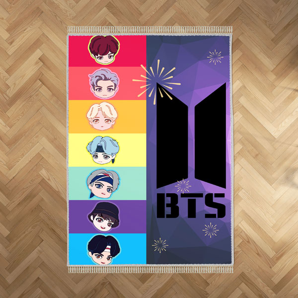 فرش دستیکور مدل بی تی اس