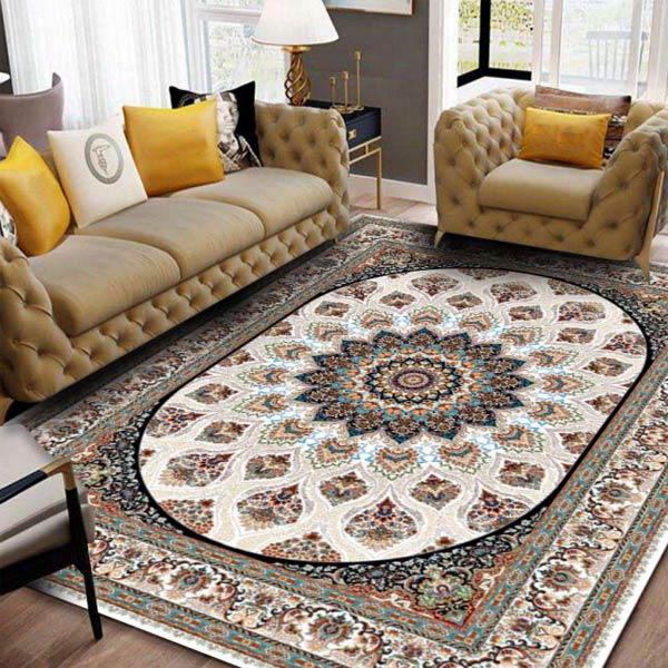 کاور فرش نگین ترمه مدل 340 در دکوراسیون