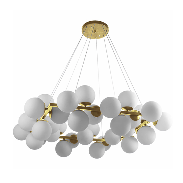 لوستر 36 شعله چشمه نور مدل A1239/36-G.WT طلایی