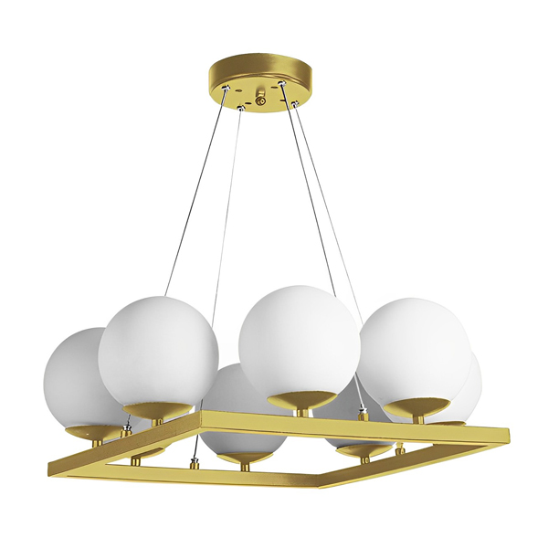 لوستر 8 شعله چشمه نور مدل A1254/8-G.WT طلایی