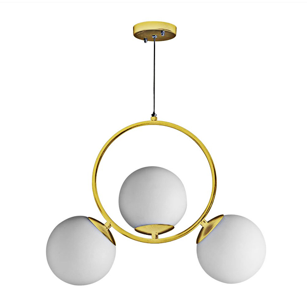 لوستر سه شعله چشمه نور مدل A1255/3 طلایی