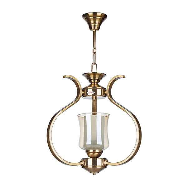 لوستر لهستانی چشمه نور یک شعله مدل H2615/1H-A آنتیک