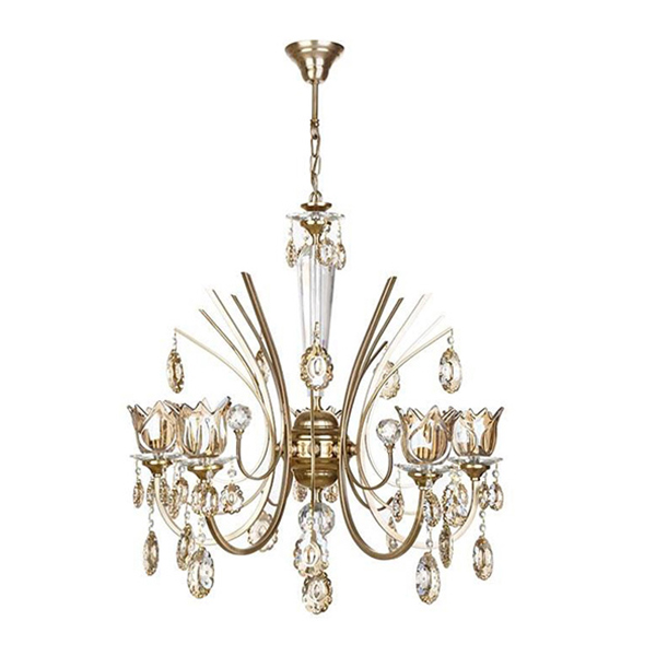 لوستر فلزی چشمه نور5 شعله مدل H2607/5A