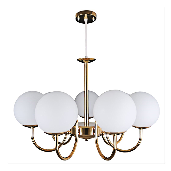 لوستر 7 شعله چشمه نور مدل A1219/7 طلایی