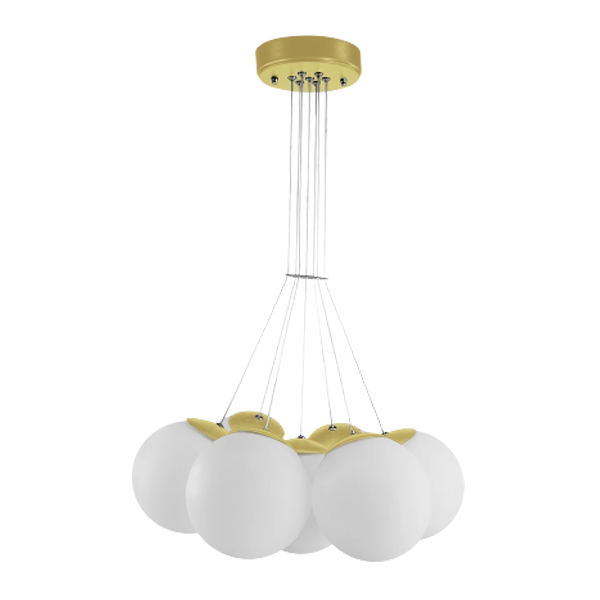 لوستر هفت شعله چشمه نور مدل A1224/7 طلایی