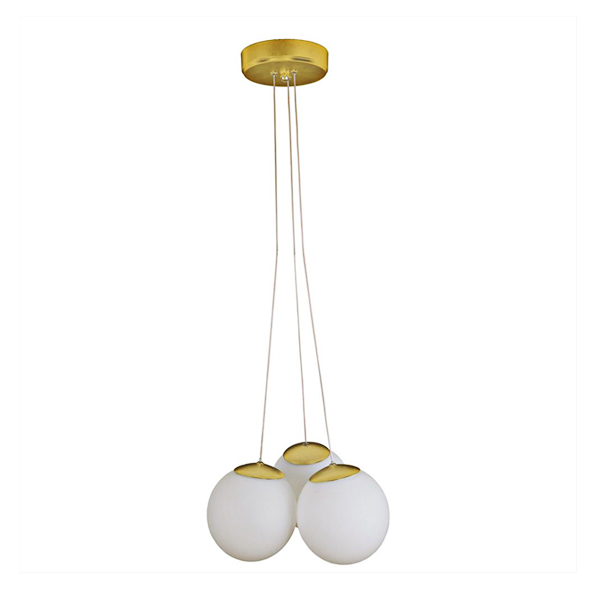 لوستر سه شعله چشمه نور مدل A1224/3 طلایی