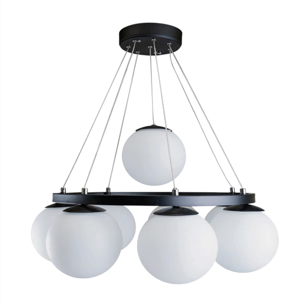 لوستر هشت شعله چشمه نور مدل A1233/8 مشکی