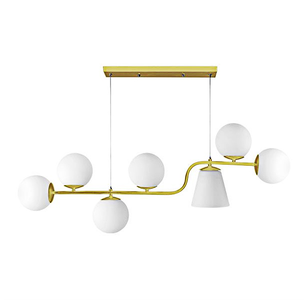 لوستر هفت شعله چشمه نور مدل A1247/7 طلایی